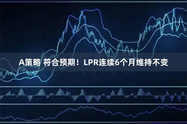 A策略 符合预期！LPR连续6个月维持不变