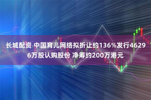 长城配资 中国育儿网络拟折让约136%发行46296万股认购股份 净筹约200万港元